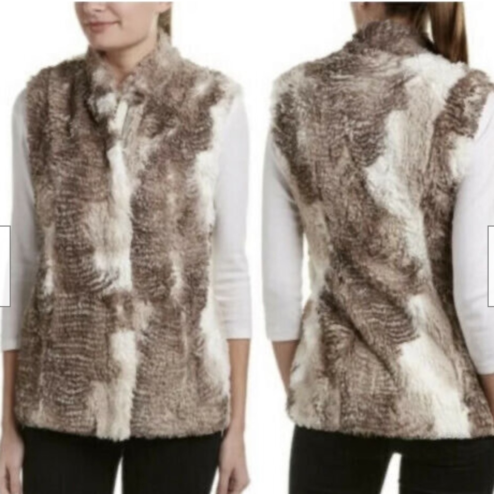 Cabi Womens Aspen Faux Fur Vest Size Small Full Zipper Front Style 3179 Soft